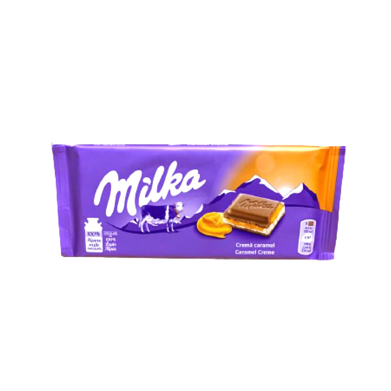 tableta de chocolate milka caramelo