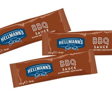 Hellmann's salsa Barbacoa Sin Gluten - caja con 198 Monoporciones de 10 ml